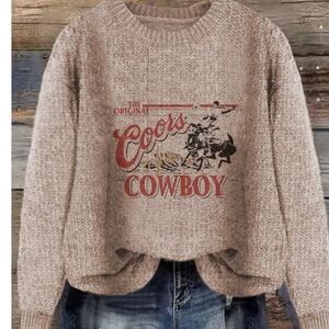 1 Left!  Host Pick!❤️♥️❤️Cowboy Beige Sweater